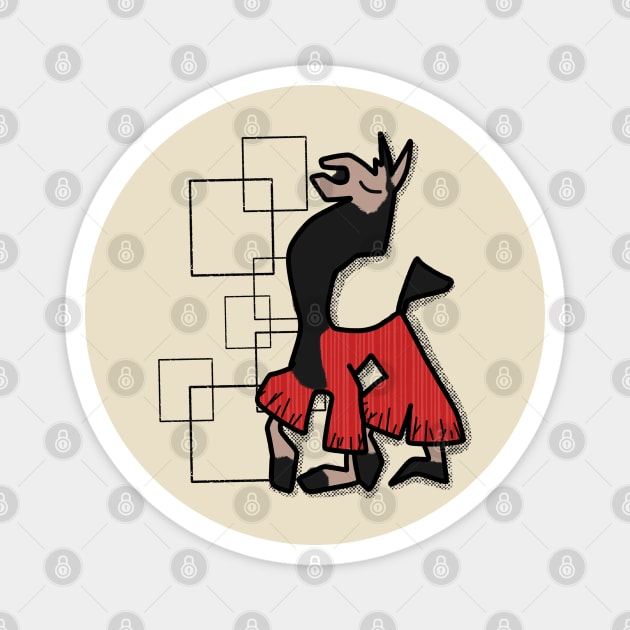 Mid Century Kuzco Magnet by BKArtwork